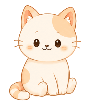 Peach StepCat cat sitting